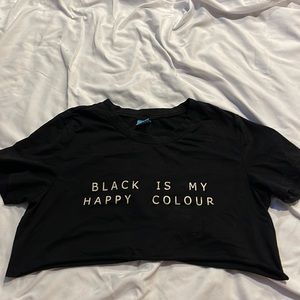 Black Crop top